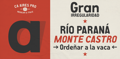 CA Aires Pro Font Poster 2