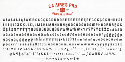 CA Aires Pro Font Poster 7