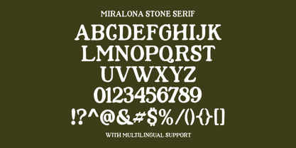 Miralona Stone Font Poster 5