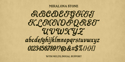 Miralona Stone Font Poster 6