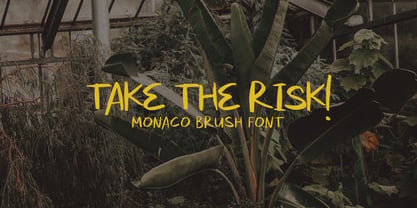 Monaco Brush Font Poster 2