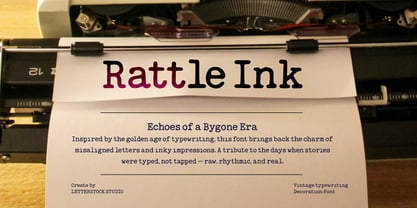 Rattle Ink Font Poster 1