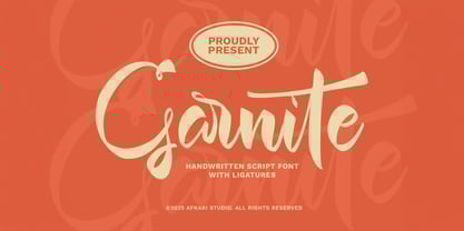 Garnite Font Poster 1