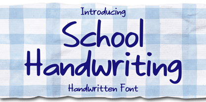 School Handwriting Font Poster 1