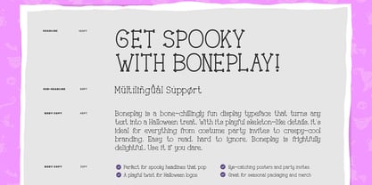 Boneplay Font Poster 3