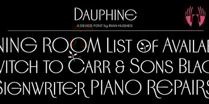 Dauphine Font Poster 1