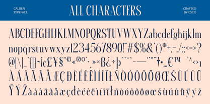 Calben Font Poster 6
