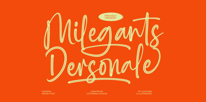 Milegants Dersonale Font Poster 1