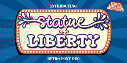 Statue Of Liberty Font Poster 1