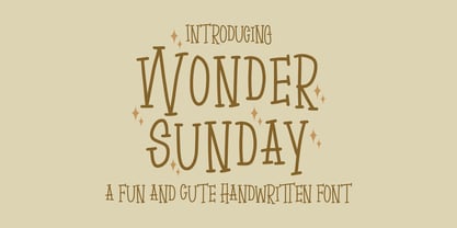 Wonder Sunday Display Font Poster 1