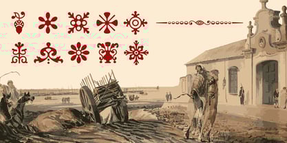 Garrigos ornamental Font Poster 3