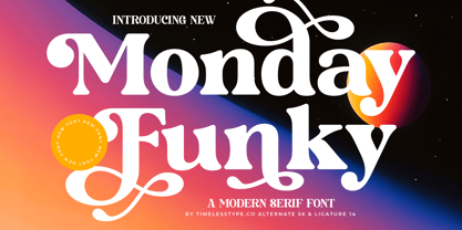 Monday Funky Font Poster 1