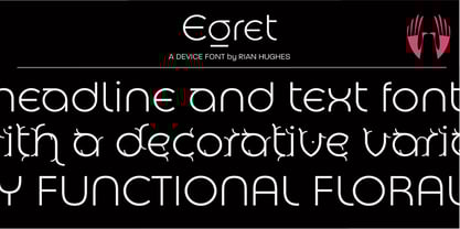 Egret Font Poster 1