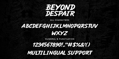 Beyond Despair Font Poster 13
