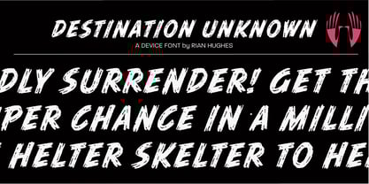 Destination Unknown Font Poster 1