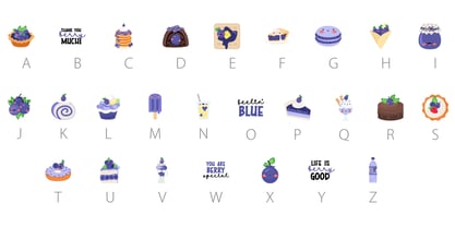 Blueberry Tart Font Poster 8