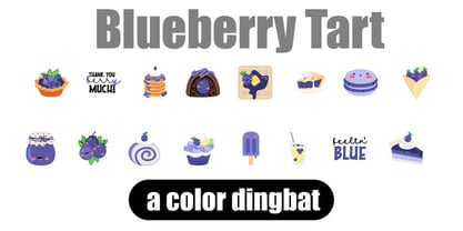 Blueberry Tart Font Poster 3