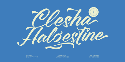 Clesha Halgestine Font Poster 1
