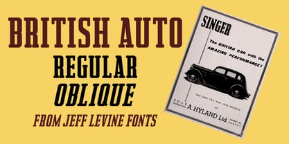British Auto JNL Font Poster 1