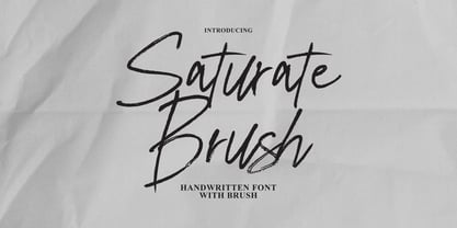 Saturate Brush Font Poster 1