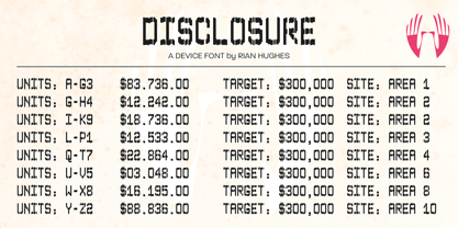 Disclosure Font Poster 7