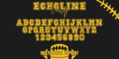 Echoline Varsity Font Poster 9