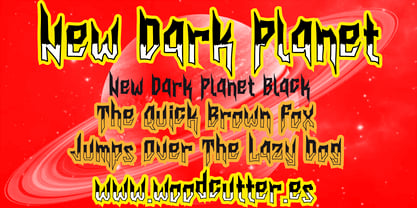 New Dark Planet Font Poster 2