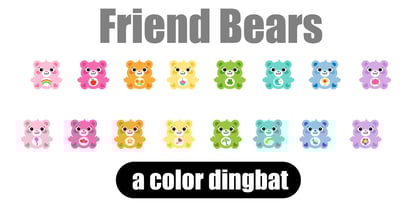 Friend Bears Font Poster 3