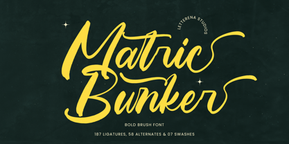Matric Bunker Font Poster 1