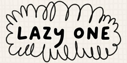 Lazy One Font Poster 1