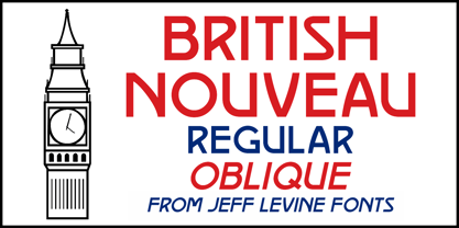 British Nouveau JNL Font Poster 1