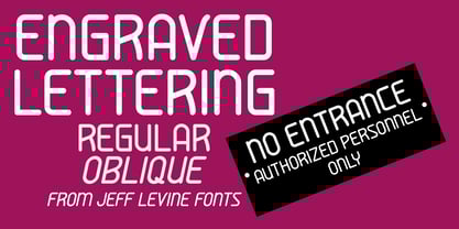 Engraved Lettering JNL Font Poster 1