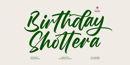 Birthday Shottera Font Poster 1