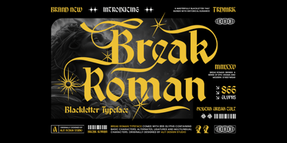 Break Roman Font Poster 1