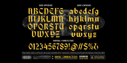 Break Roman Font Poster 6