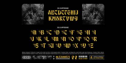 Break Roman Font Poster 9
