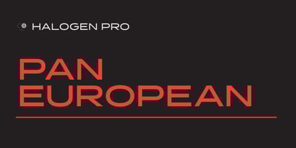 Halogen Pro Paneuropean Font Poster 1