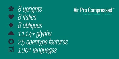 Air Pro Compressed Font Poster 6