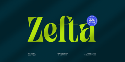 Zefta Font Poster 1