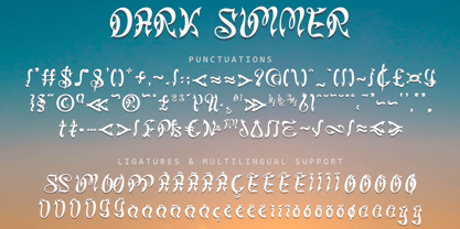 Dark Summer Font Poster 6