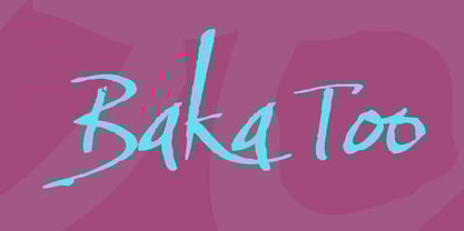 Baka Too Font Poster 1