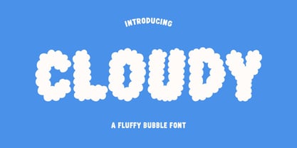 Cloudy Font Poster 1