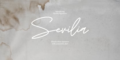 Sevilia Signature Font Poster 1