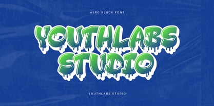 Aero Block Font Poster 15