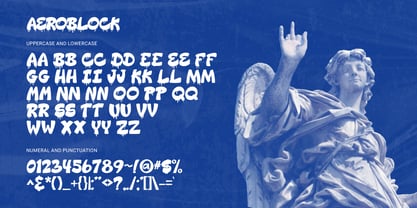 Aero Block Font Poster 14