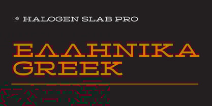 Halogen Slab Pro Greek Font Poster 1