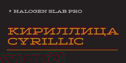 Halogen Slab Pro Cyrillic Font Poster 1