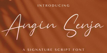 Angin Senja Font Poster 1