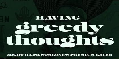 Greed Font Poster 2