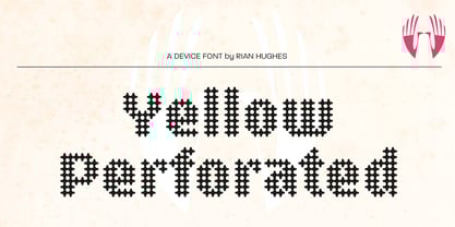 Yellow Perforated Font Poster 4